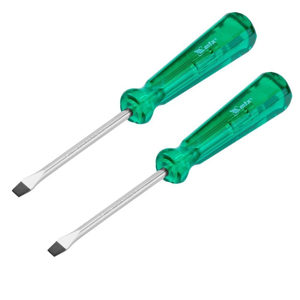 Kit Com 2 Chaves de Fenda Cromo Vanadio 1/4 x 4 Polegadas Mtx