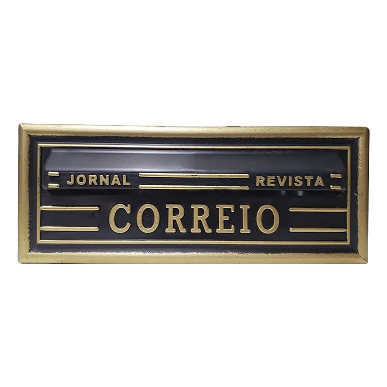 Caixa de Correios Cartas Correspondencia N.28 Pvc Preta Real