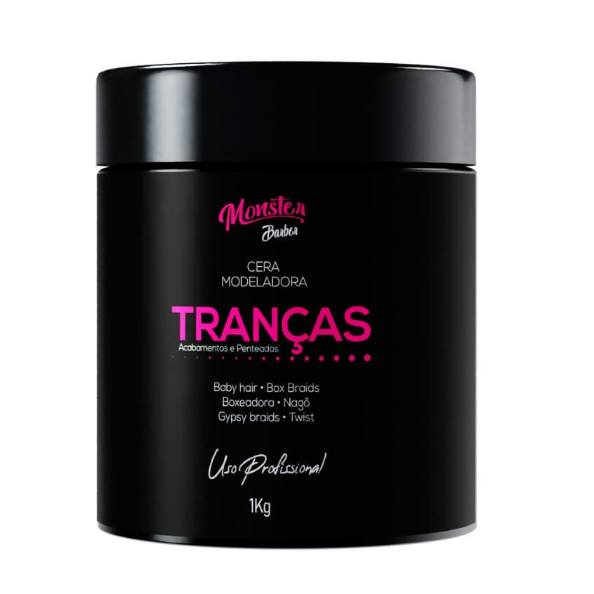 cera Modeladora Tranças Incolor Cabelo Box Braid Baby Hair Nagô Boxeadora Baby Hair low Poo 1kg monster barber !