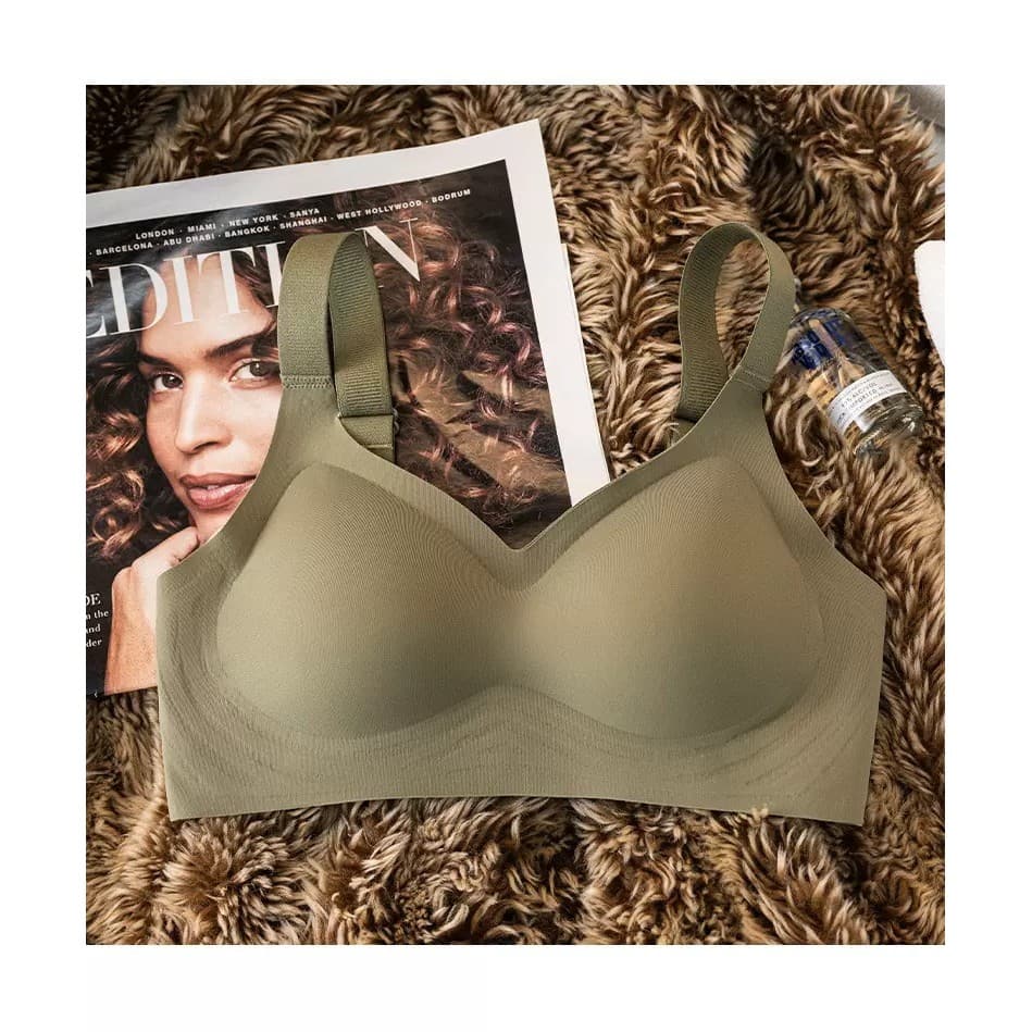 Sutiã De Gelatina Macio Com Suporte Fino E Confortável Plus Size Push Up Esportivo Sem Fio