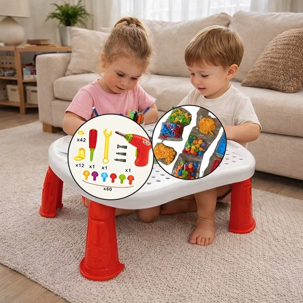 Mesa Criativa Infantil Montagem Pedagógica Brinquedo Educativo Aprendizado Desenvolvimento