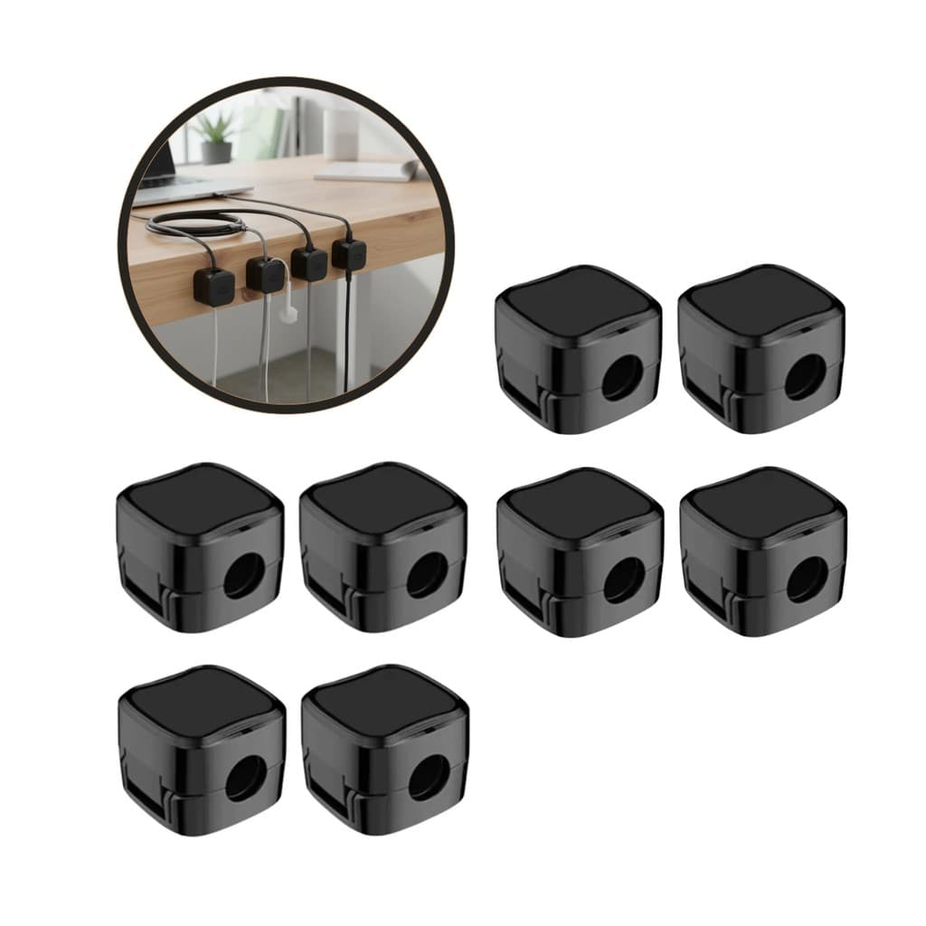 Combo 8un Organizador de Cabos Magnético Suporte Reutilizável