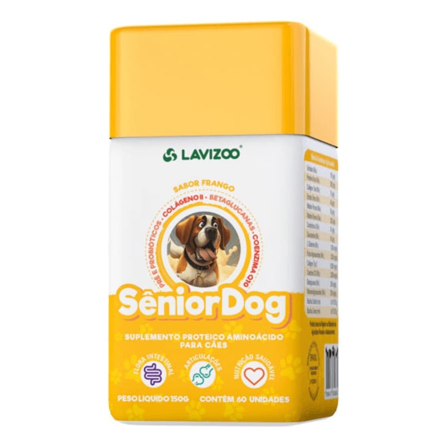 Senior Dog Lavizoo Suplemento Saúde E Vitalidade Cães Idosos
