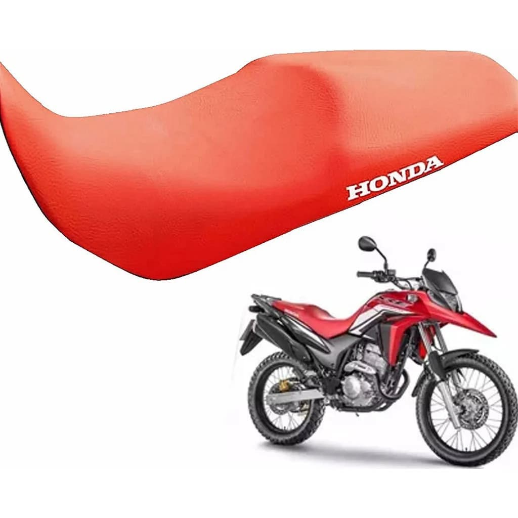 Capa de Banco Moto Modelo Honda XRE 300 2016 2017 2018 2019 Vermelho C/Honda