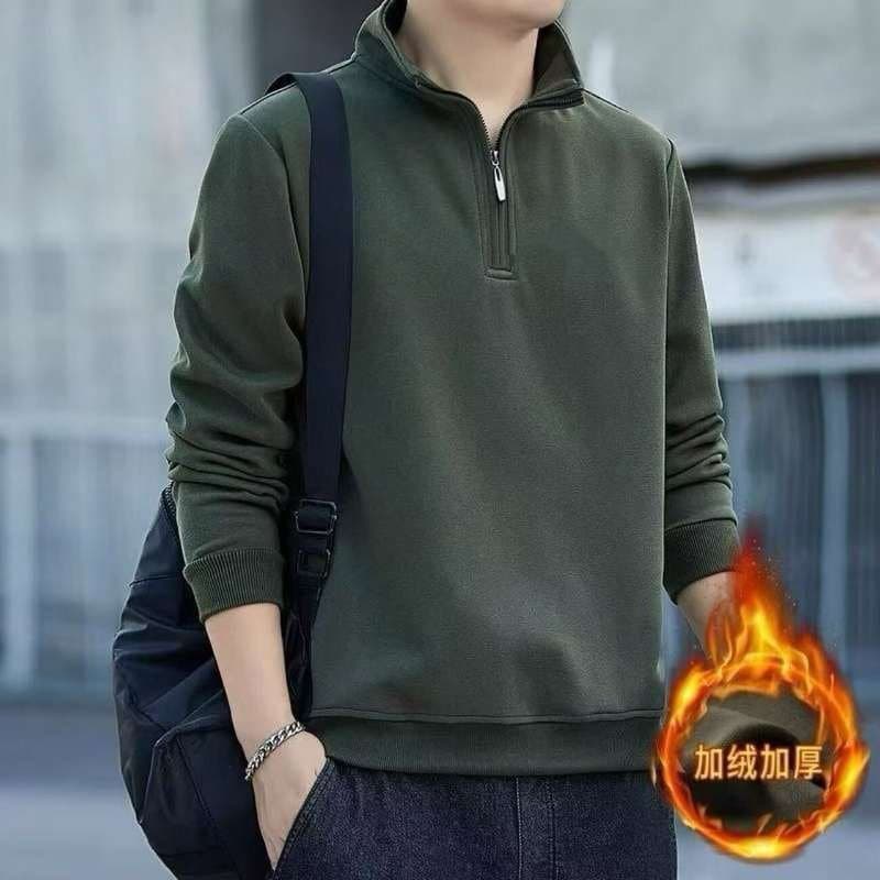 Guangzhou Treze Linhas Moletom De Manga Comprida Camisa De Fundo Masculina Outono Inverno 2025 Novo Estilo Stand-Up Co