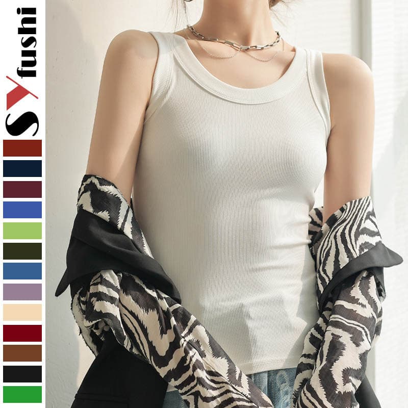 Nova blusa esportiva feminina canelada, estilo casual, de corte justo, com toque artístico.