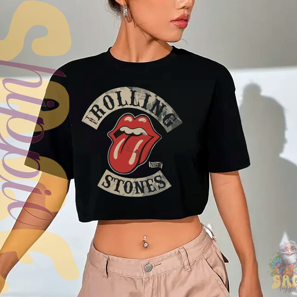 Cropped Feminino The Rolling Stones 1978 Banda Rock