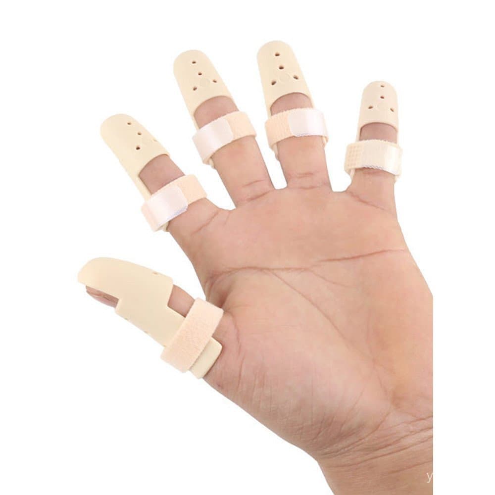 KIMMIY 5pcs/conjunto Correção e Fixação Manga de Dedo Suporte de Dedo de Plástico
