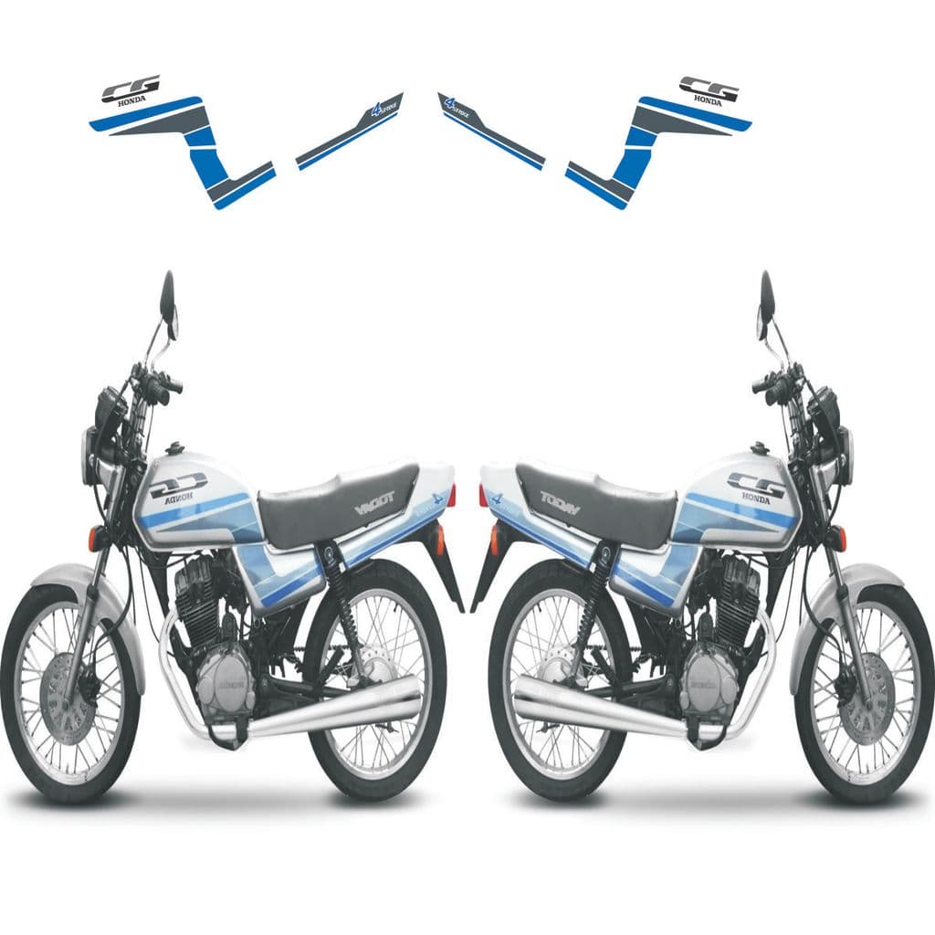 Kit Adesivo Completo Moto Today - Grafismo Azul e Prata