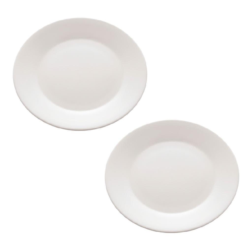 Pratos Kit Sobremesa Porcelana Branco Clean 20cm 26cm para Cozinha Mesa Posta Uso Diário Minimalista