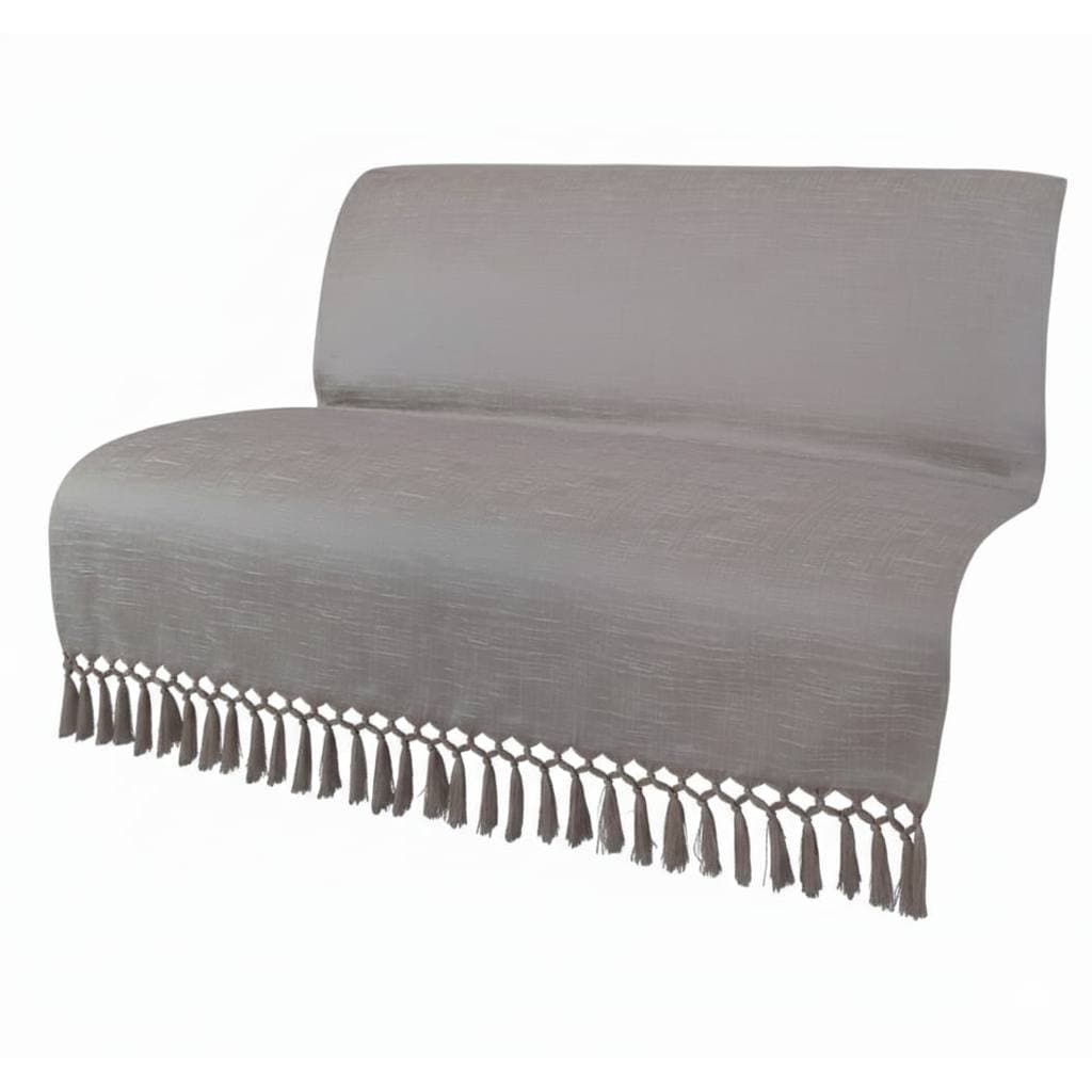 Manta Xale Sofa Media Cobre Cru Mesclado jacquard reversível 1,80x1,40