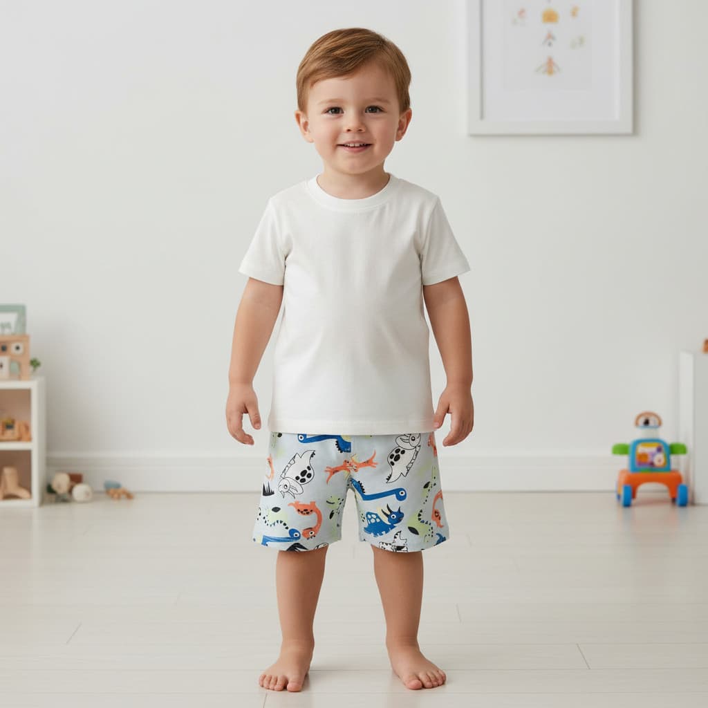 Pijama Infantil com Estampa de Dinossauros – Tamanho 1 Ano