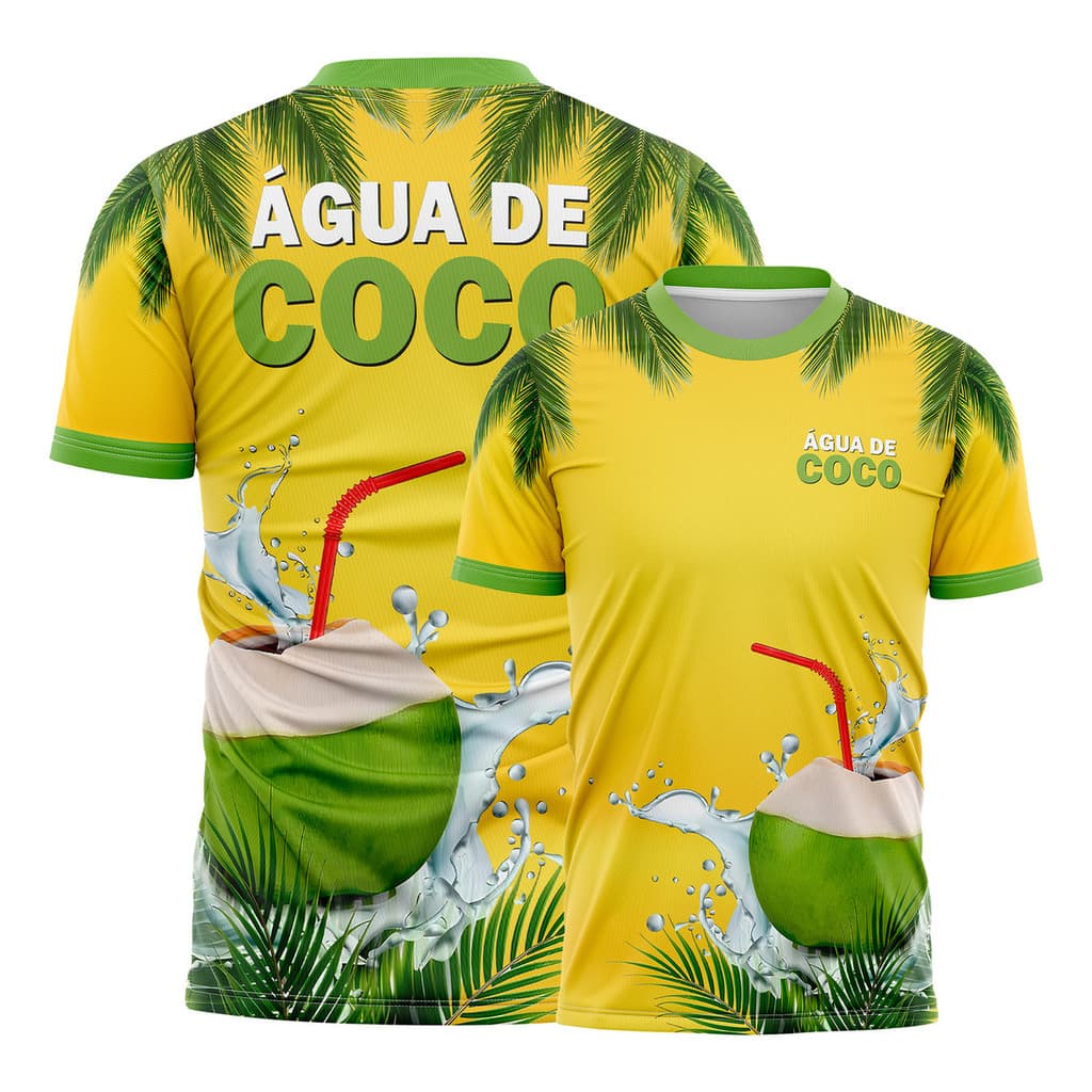 Camisa Camiseta Agua De Coco Uniforme Dry Fit Premium