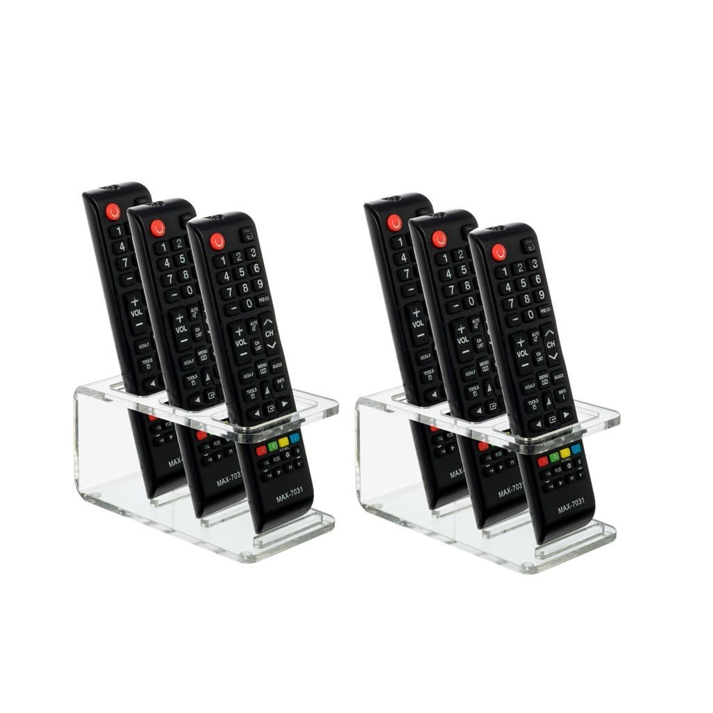 2 Organizador Suporte Porta Controle Sala Remoto Flutuante Acrílico Decoração Enfeite