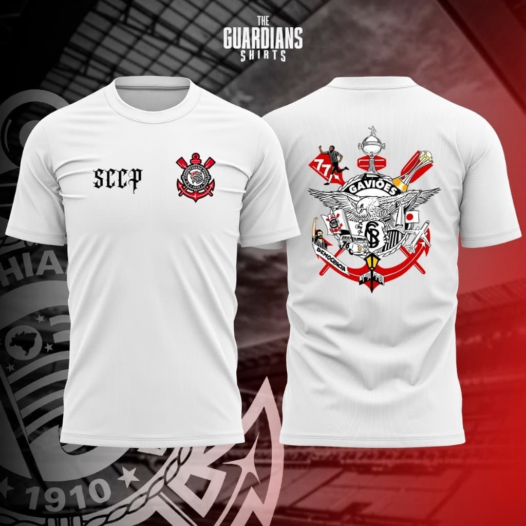 Camiseta esporte novo Time do Povo Corinthians SCP 100% algodão 2026