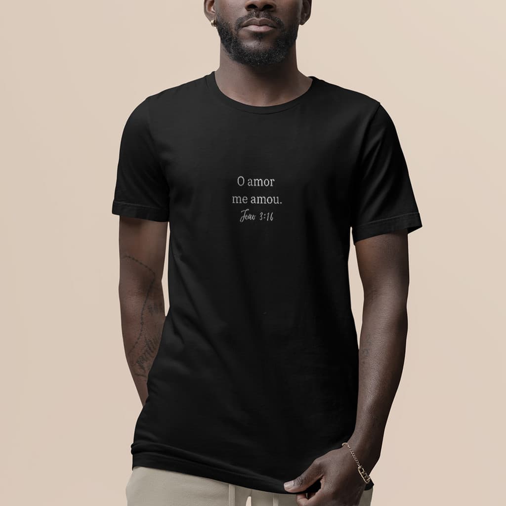 Camiseta Unissex Camisa Basica 100% Algodão O Amor Me Amou