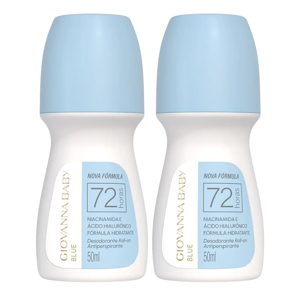 Desodorante 2 Uni Blue 50ml Giovanna Baby On 72h Rollon