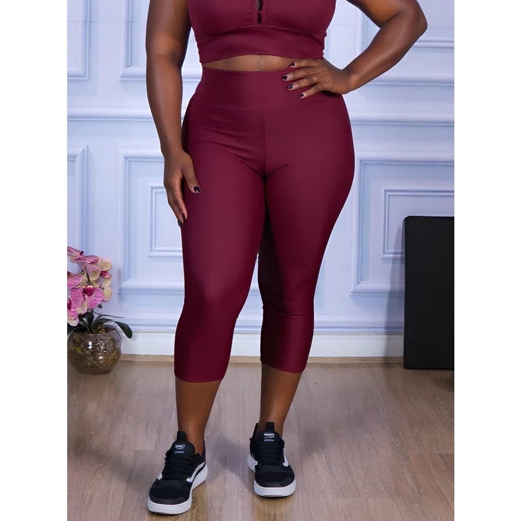 Calça Corsário Plus Size Grossa G1,G2,G3 E G4 Cintura Alta Academia