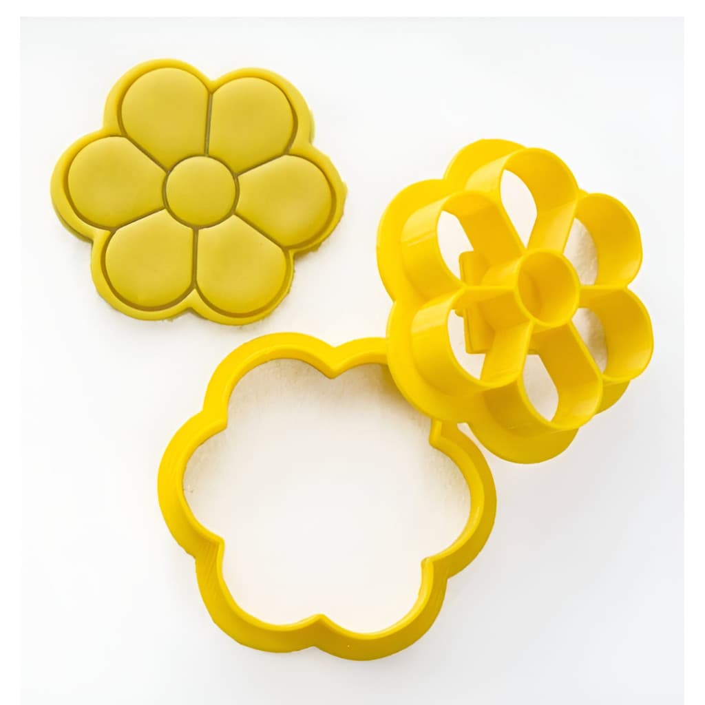 Cortador Biscoito - Flor 5 Amarelo