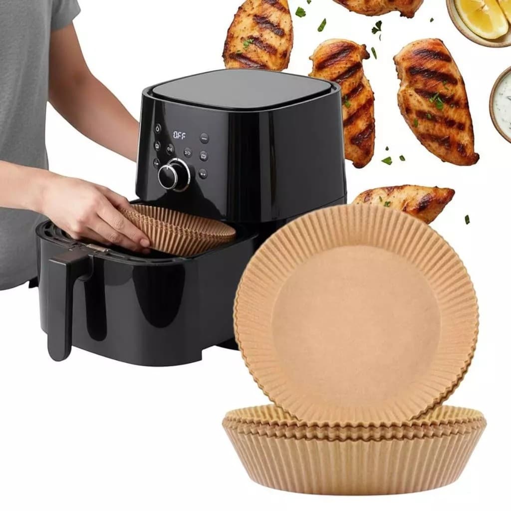 Forminha De airfryer Papel Descartável Antiaderente 50 unidades