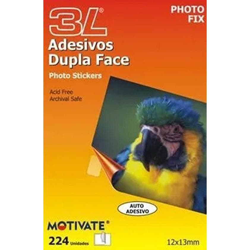 Adesivo Dupla Face Para Fotos 224 Unidades 12 X 13mm