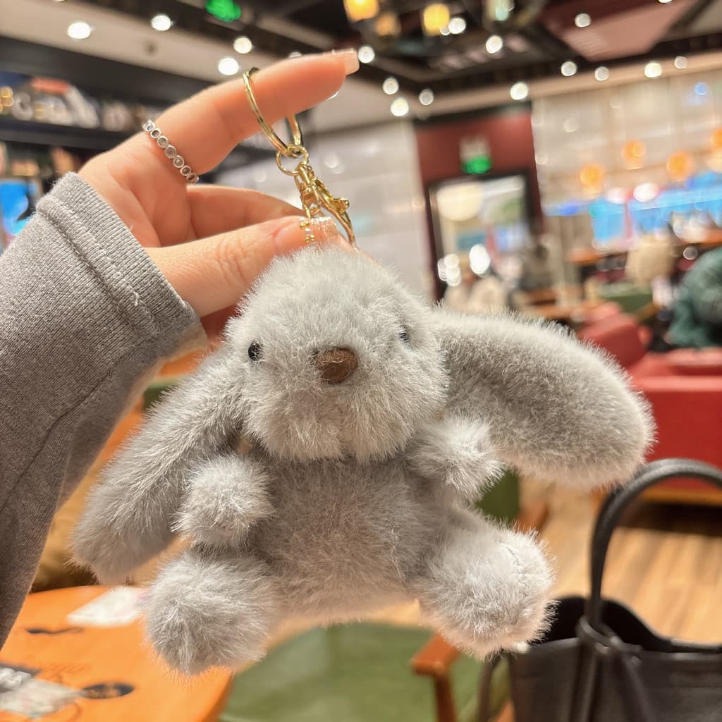 Estoque pronto bonito bonito orelhas compridas Bonnie coelho brinquedo de pelúcia boneca chaveiro crianças boneca garra