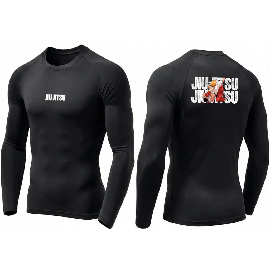Rash Guard Jiu Jitsu academia trieno MMA Muay Thai no gi esportes