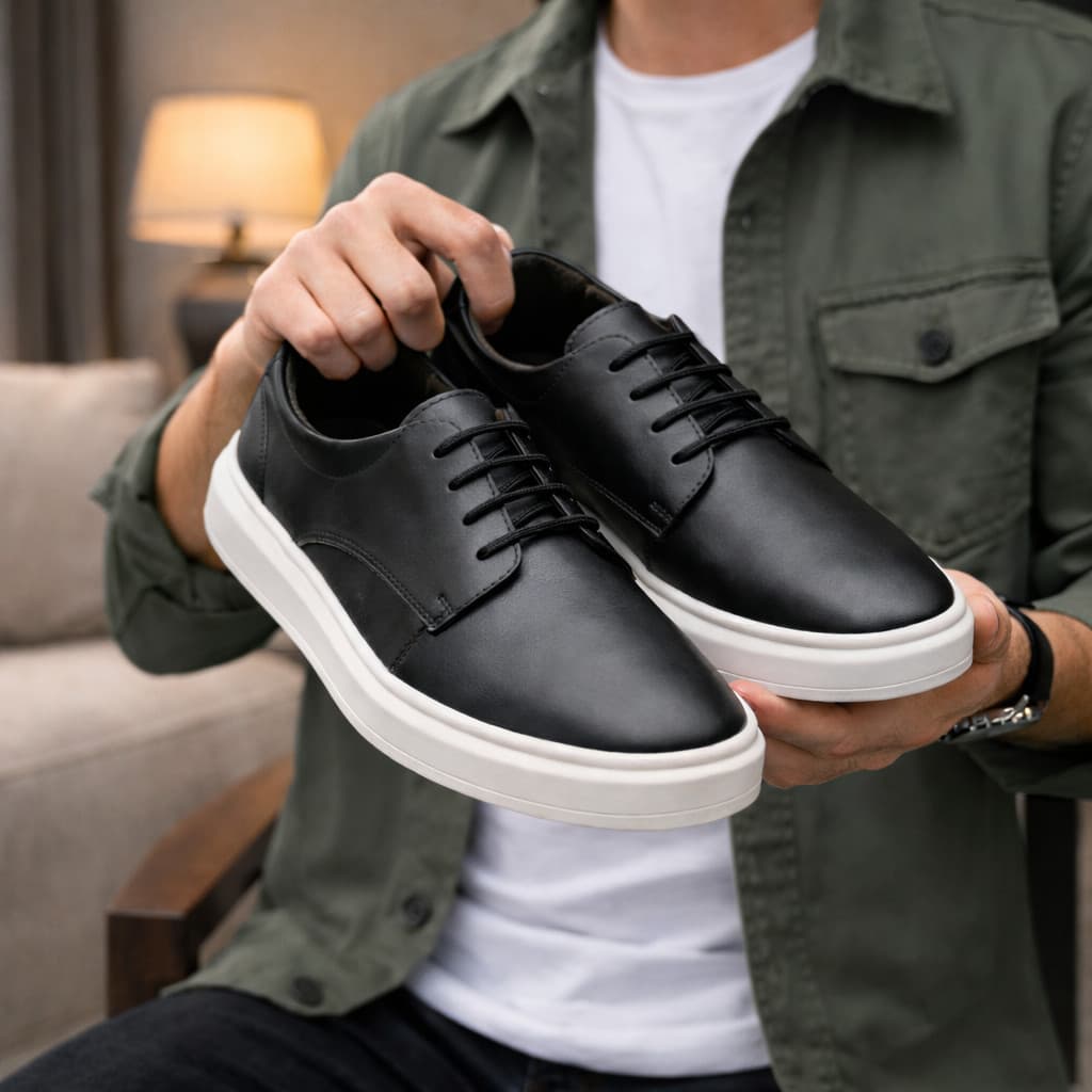 Sapato Masculino Casual Mais Vendido Confortável Leve Estilo Urbano Solado Branco