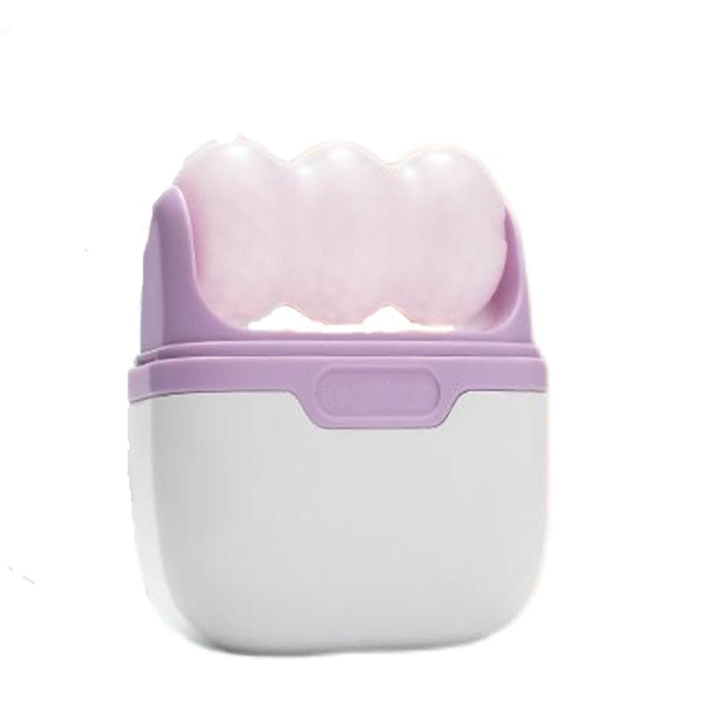 Massageador Facial de Gelo Duplo Roller Portátil Aparelho de Cuidados com a Pele para Uso Doméstico