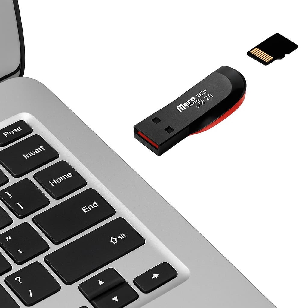 Adaptador e Leitor de Cartão de Memória USB 2.0 Plug & Play