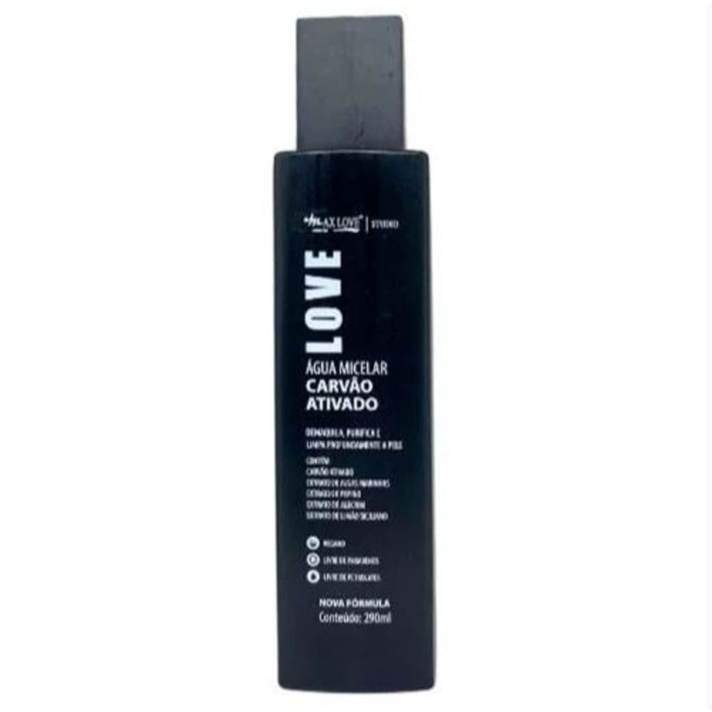 Água Micelar Carvão Ativado Max Love 290ml