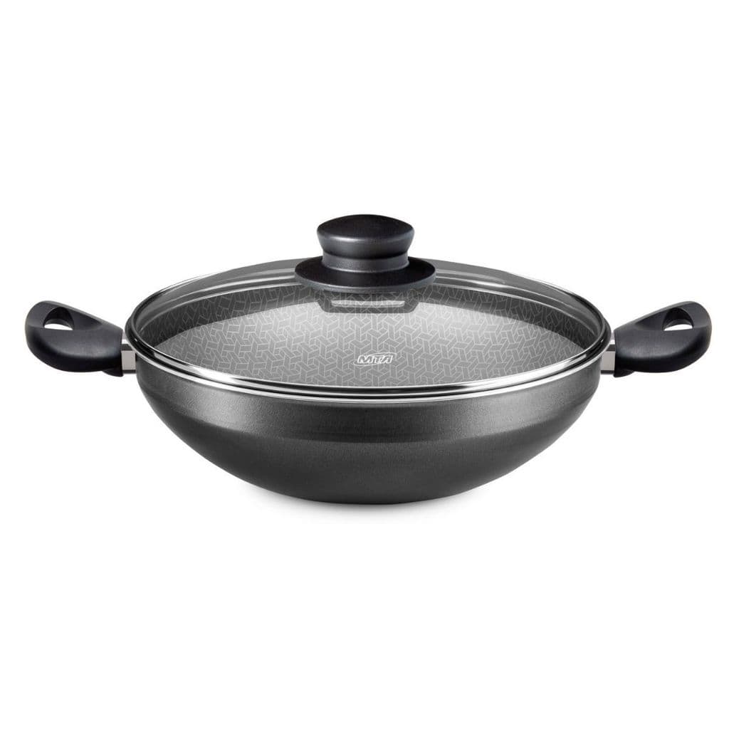 Panela Wok Supra 4,3 Litros Antiaderente Superflon TVT Vidro Temperado Resistente ao Calor Com Tampa Alça Reforçada