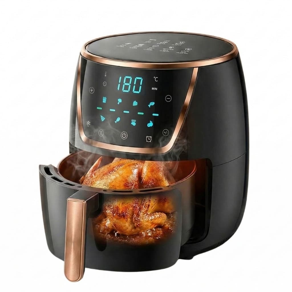 Fritadeira Air Fryer Revestimento Antiaderente Alimentos sem Óleo 1700W Painel Digital 127V Digital