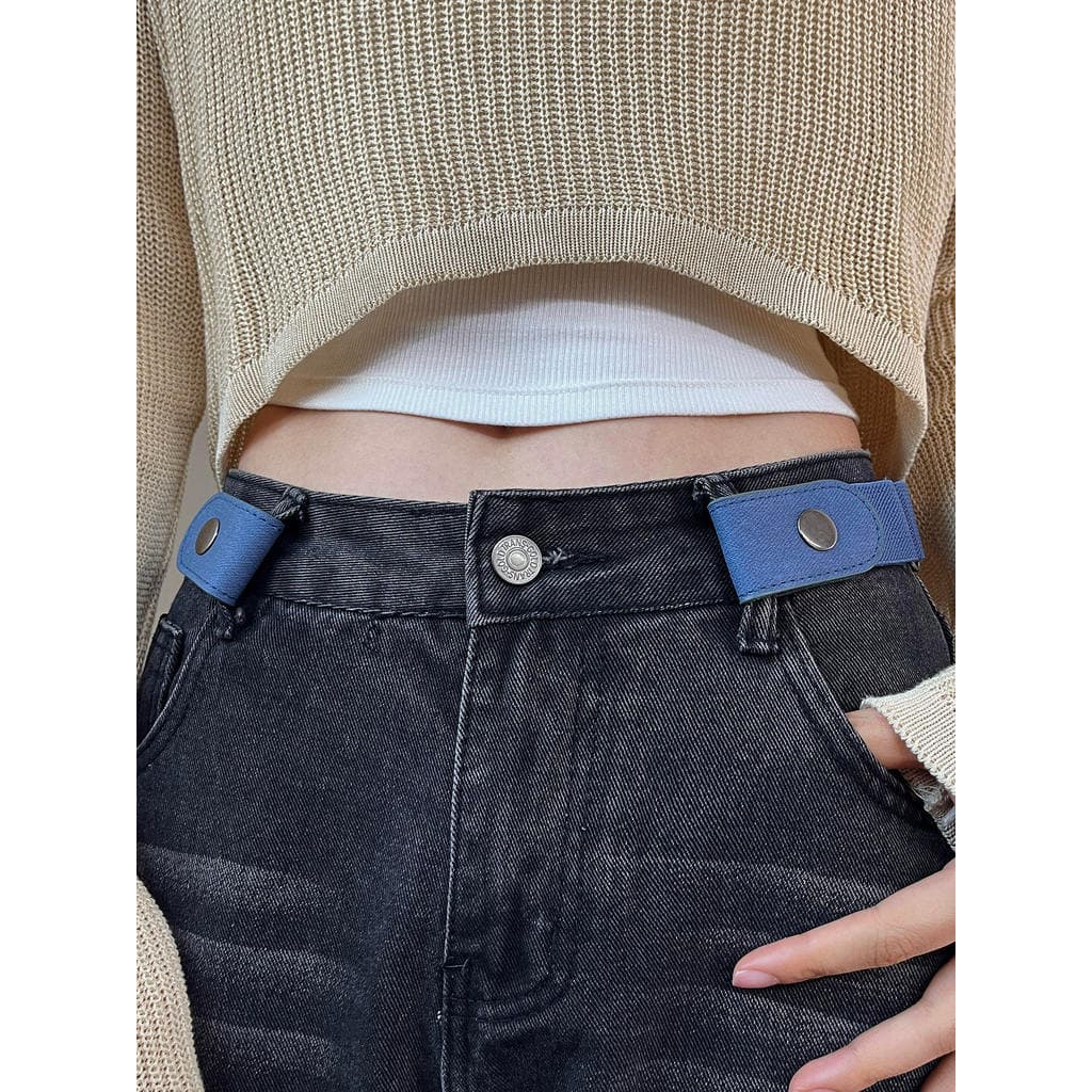 Cinto preguiçoso feminino Jeans elástico cintura estreita circunferência da cintura grande mudança pequena cintura apert
