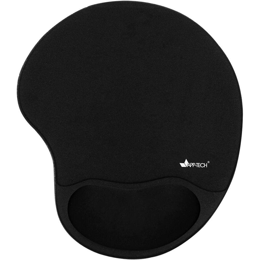 Mouse Pad Apoio De Punho 22,8x19,5cm Preto App-Tech