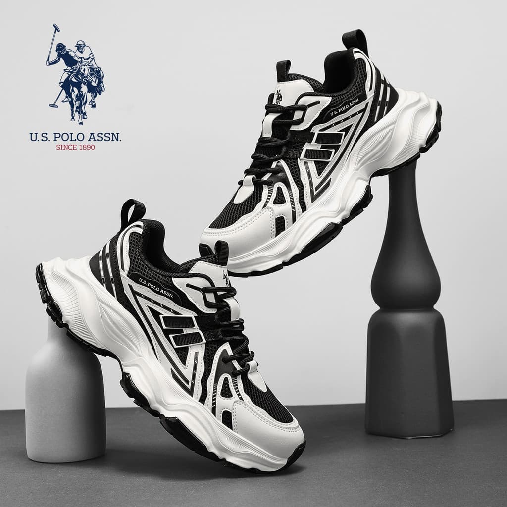 USPA American Polo Association Sapatos Masculinos Genuínos 2025 Novo Estilo Outono Respirável Lazer Esportes Correndo Au