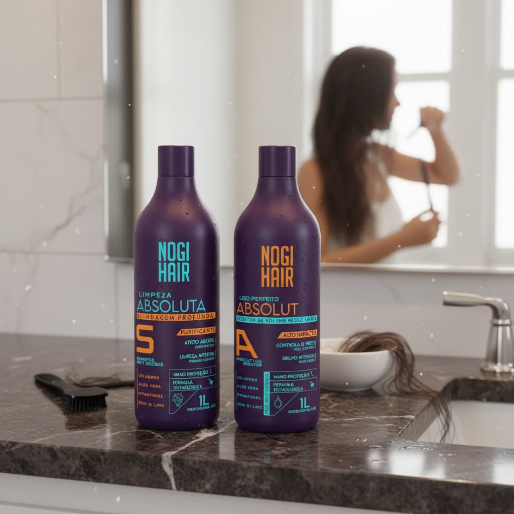Progressiva Marroquina Orgânica Sem Formol Liso Natural Redução de Volume Brilho Intenso Tratamento Capilar