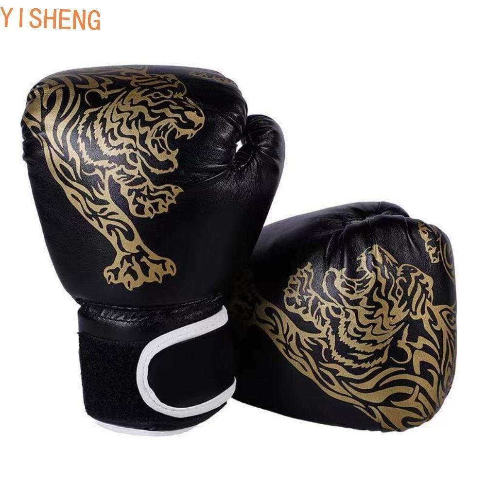 Luvas De Sparring YISHENG , Respiráveis De Kickboxing Muay Thai Boxe Unissex De Couro PU Vermelho/Azul