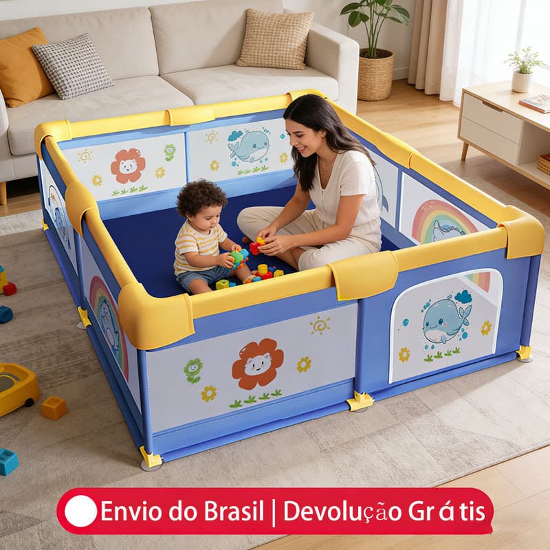180x120 / 200x150cm Cercadinho Bebê Grande Chiqueirinho Infantil Portátil Dobrável Seguro