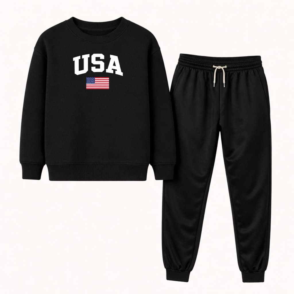 Conjunto Infantil Juvenil com Moletom Careca USA + Calça Ximpa com Bolso || Tam 10 ao 16