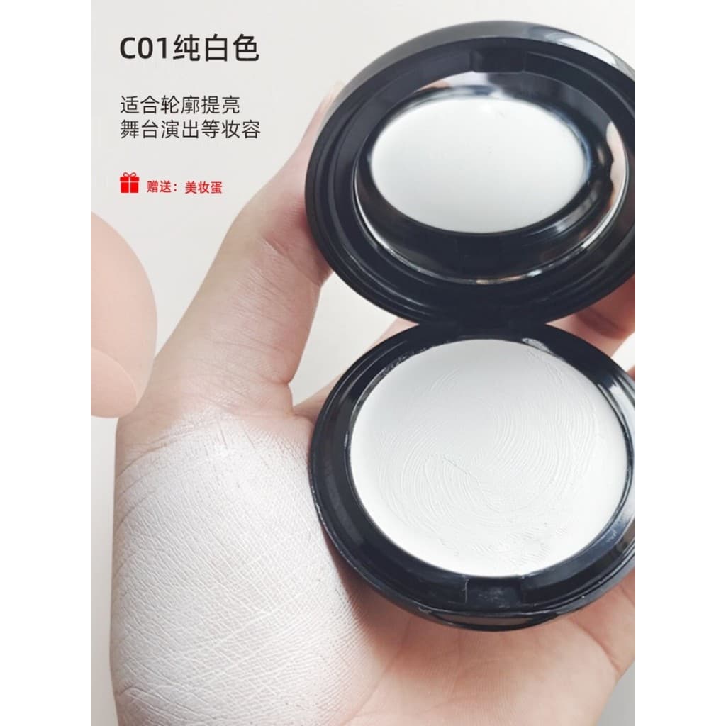 Puro branco fundação creme palco maquiagem trigo cor Bronze maquiagem artista pontos dedicados círculos escuros sacos de