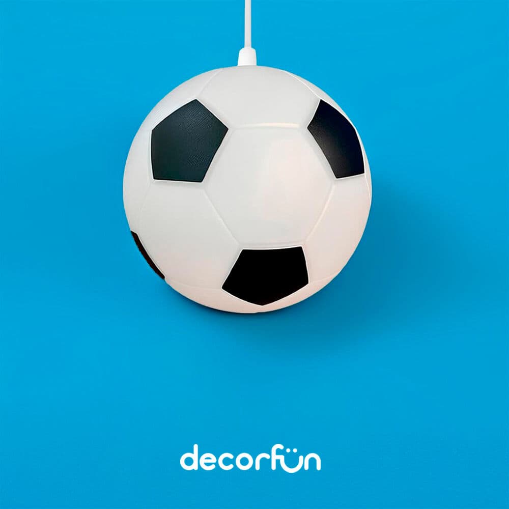 Luminária Lustre Pendente Bola De Futebol Estrutura Branco - Bivot