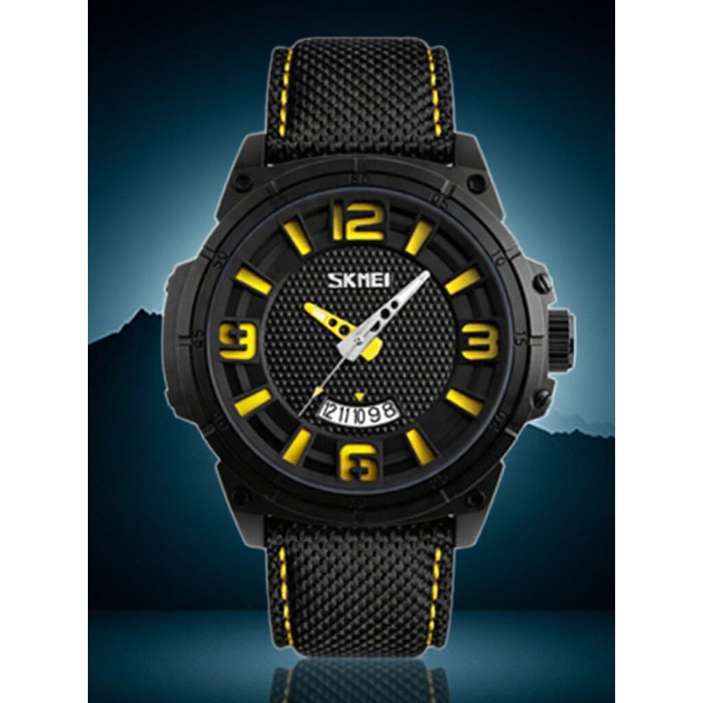 Moda masculina relógio de quartzo versão coreana na moda estudante masculino relógio à prova dwaterproof água grande Dia