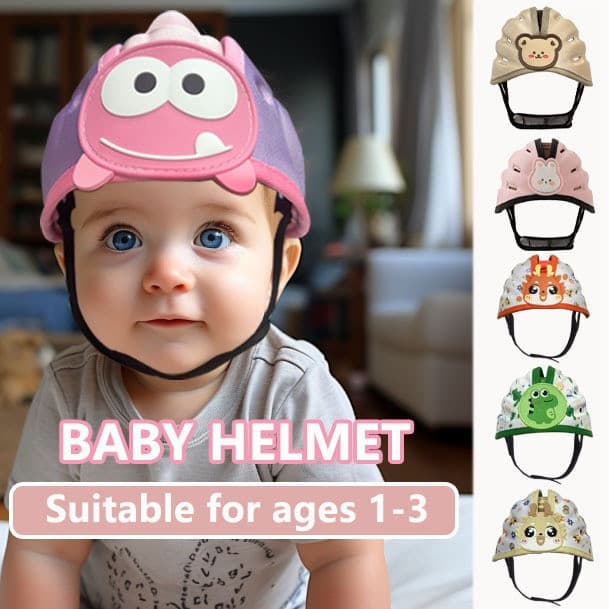 Capacete ajustável protetor de cabeça de bebê de 6 a 12 meses protege a segurança para caminhar e rastejar do bebê