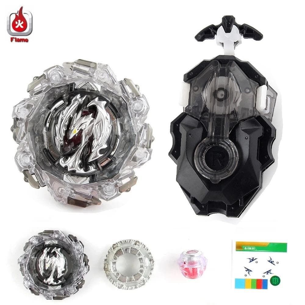 Gyro Bey Burst B-201 black Chain Phoenix , Marca Flame Com Conjunto De Lançador Ou Brinquedos Giratórios De Peça Única