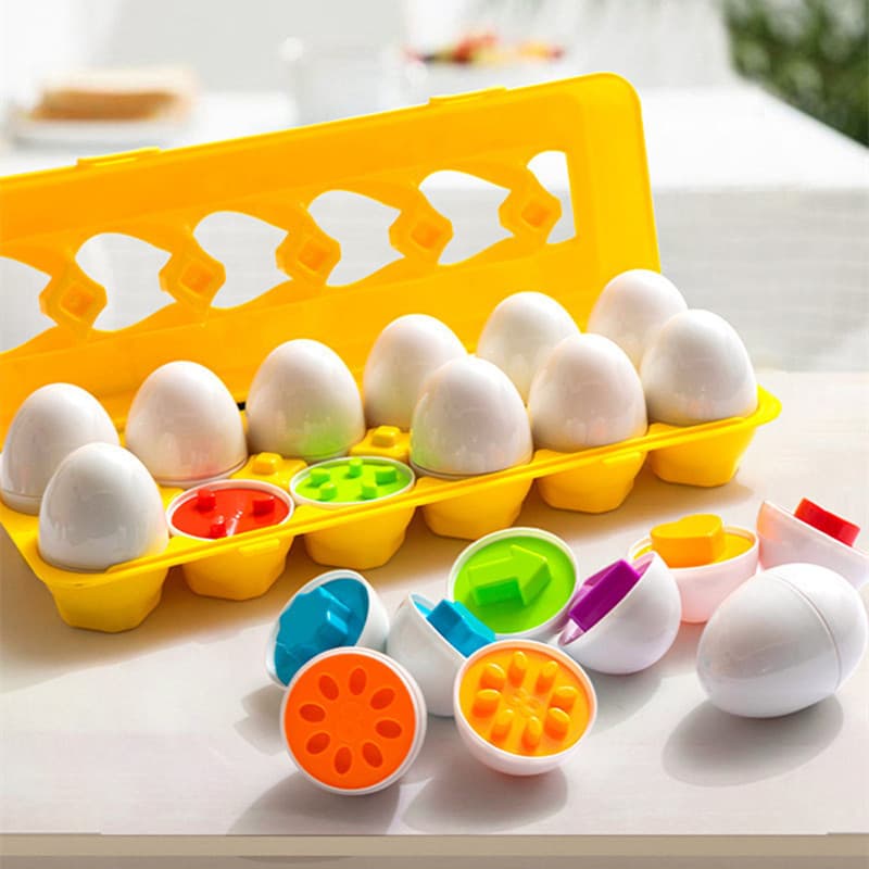 12 Brinquedos Matemáticos Ovos Inteligentes Jogo de Quebra-Cabeça 3D Brinquedos Educativos Montessori para Aprendizagem