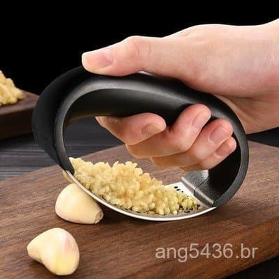 Prensa de Alho Manual Portátil de Aço Inoxidável Ferramenta de Cozinha