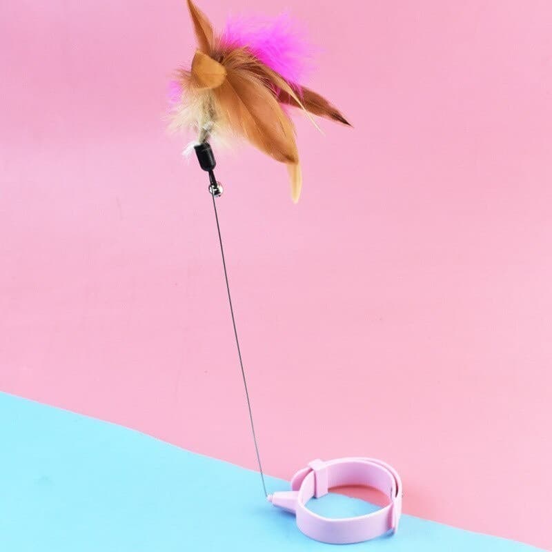 Brinquedos Interativos para Gatos, Quebra-Cabeça Divertido, Varinha com Sino, Coleira para Animais, Varinha de Brincar p