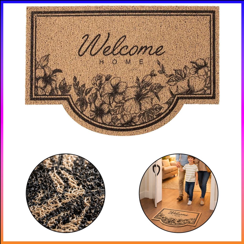Tapete Entrada Kapazi Welcome Refugio Antiderrapante 40x60
