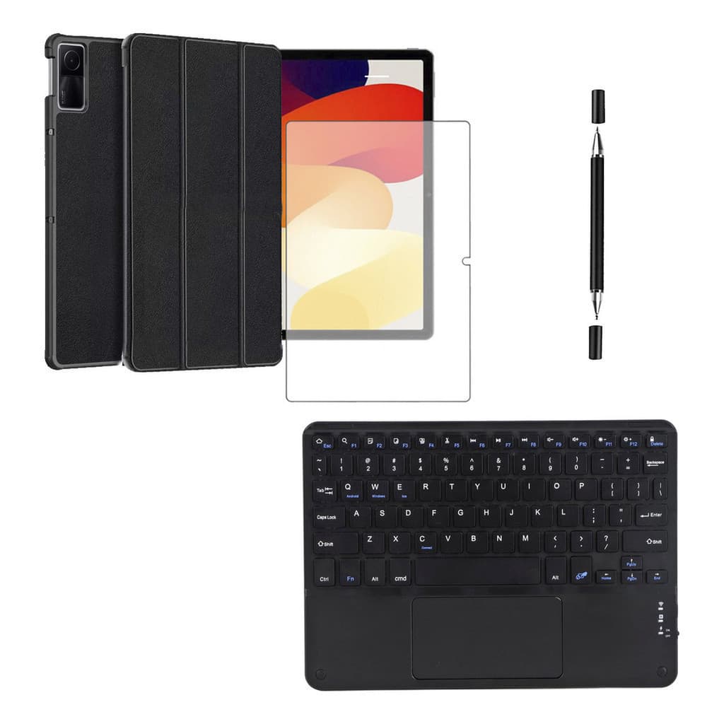 Capa Smart+ Película+ Caneta+ Teclado Para Redmi Pad Se 11´´ Kit Completão